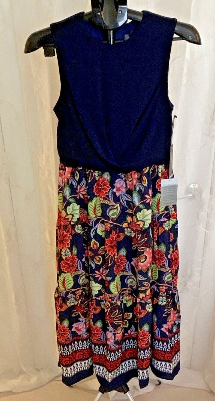 Vince Camuto Women's Floral Sleeveless Multicolor Fit & Flair Size 8 NWT
